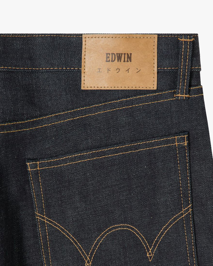 Edwin Made In Japan Loose Fit Mens Jeans - 13.5oz Kaihara Pure Indigo Rainbow Selvage Denim / Blue Unwashed