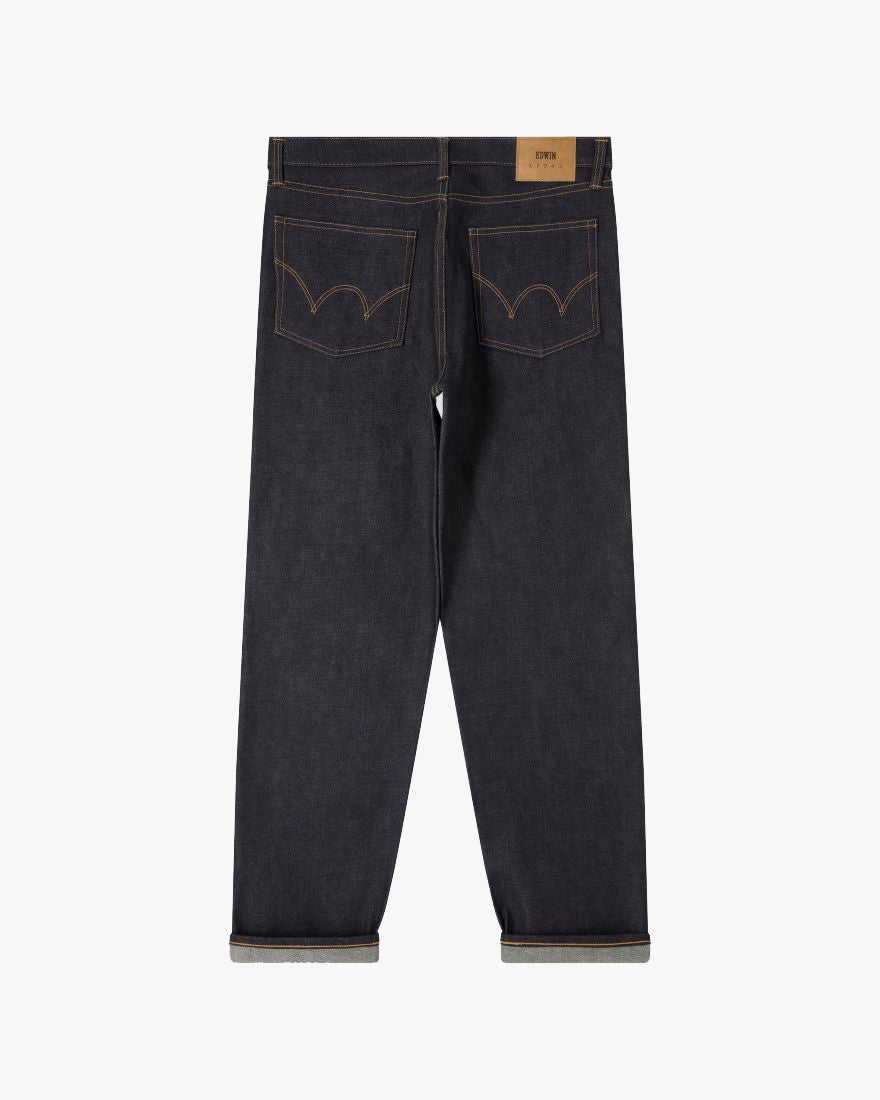 Edwin Made In Japan Loose Fit Mens Jeans - 13.5oz Kaihara Pure Indigo Rainbow Selvage Denim / Blue Unwashed | Edwin Jeans | JEANSTORE