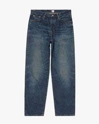 Edwin Made In Japan Loose Fit Mens Jeans - 13.5oz Kaihara Dark Pure Indigo Rainbow Selvage Denim / Blue Dark Used