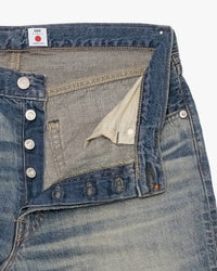 Edwin Made in Japan Loose Fit Mens Jeans - 10.5oz Kaihara Lightweight Red Selvage Denim / Blue Dark Used