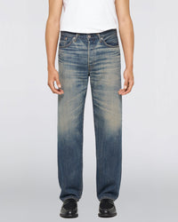 Edwin Made in Japan Loose Fit Mens Jeans - 10.5oz Kaihara Lightweight Red Selvage Denim / Blue Dark Used
