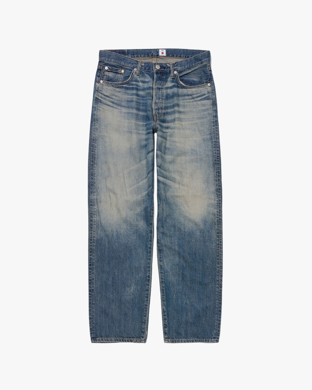 Edwin Made in Japan Loose Fit Mens Jeans - 10.5oz Kaihara Lightweight Red Selvage Denim / Blue Dark Used
