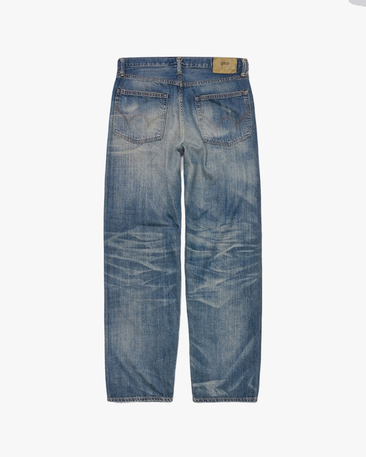 Edwin Made in Japan Loose Fit Mens Jeans - 10.5oz Kaihara Lightweight Red Selvage Denim / Blue Dark Used