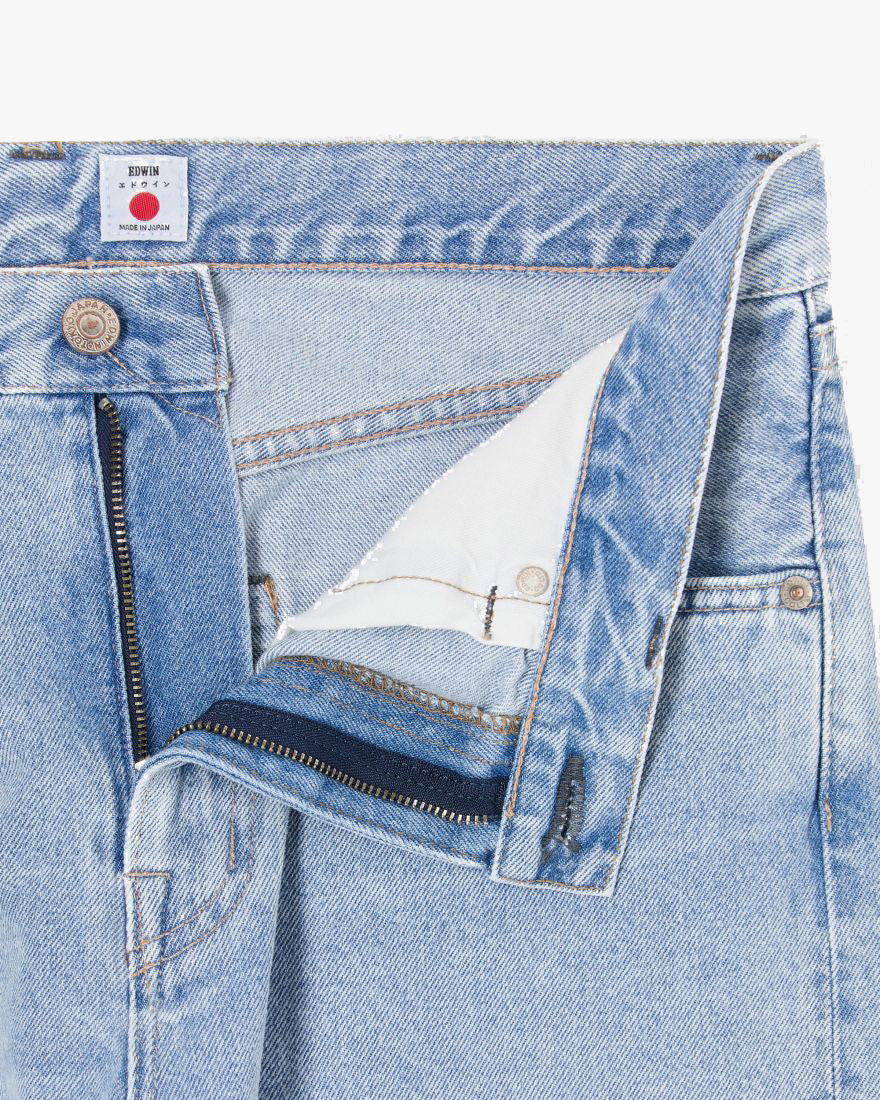 Edwin Made in Japan Slim Tapered Mens Jeans - 12.5oz Kaihara Pure Indigo Openend Denim / Blue Light Used | Edwin Jeans | JEANSTORE