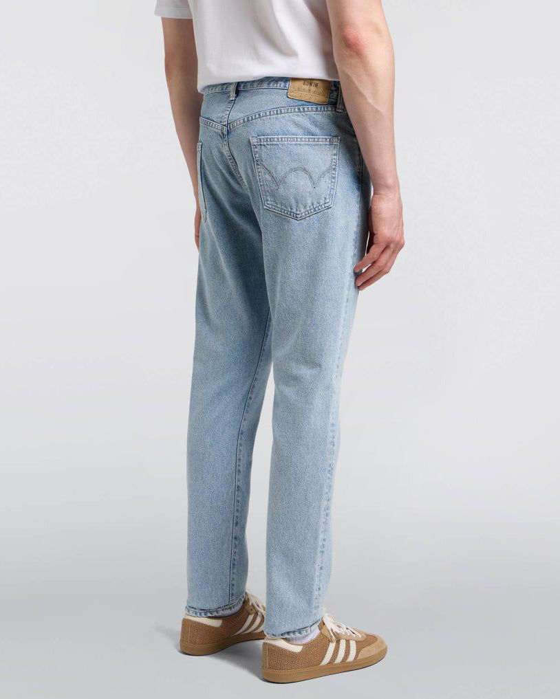Edwin Made in Japan Slim Tapered Mens Jeans - 12.5oz Kaihara Pure Indigo Openend Denim / Blue Light Used | Edwin Jeans | JEANSTORE