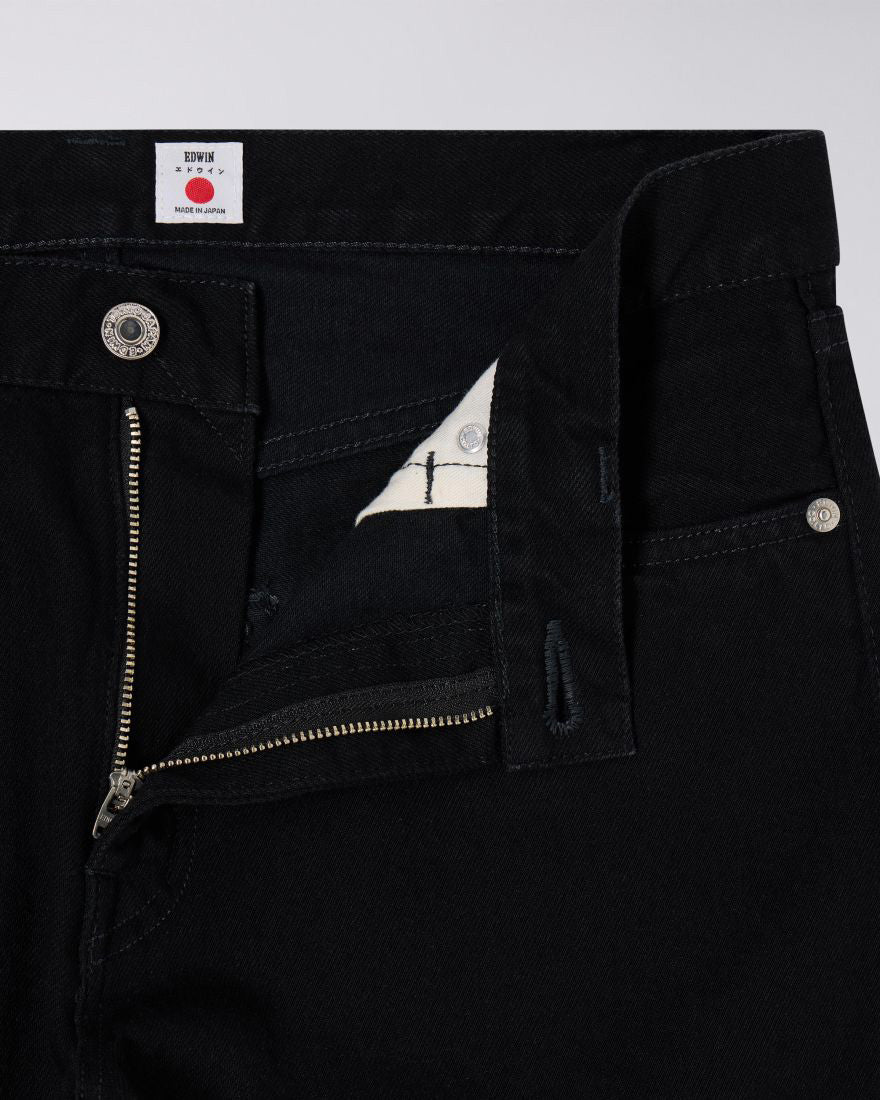 Edwin Made In Japan Regular Tapered Mens Jeans - 13oz Kaihara Right Hand Denim / Black Unwashed | Edwin Jeans | JEANSTORE