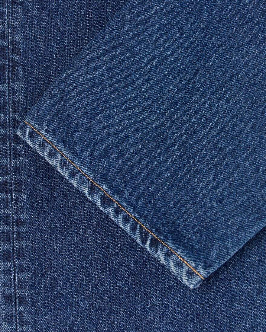 Edwin Made in Japan Regular Tapered Mens Jeans - 12.5oz Kaihara Pure Indigo Openend Denim / Blue Mid Used | Edwin Jeans | JEANSTORE
