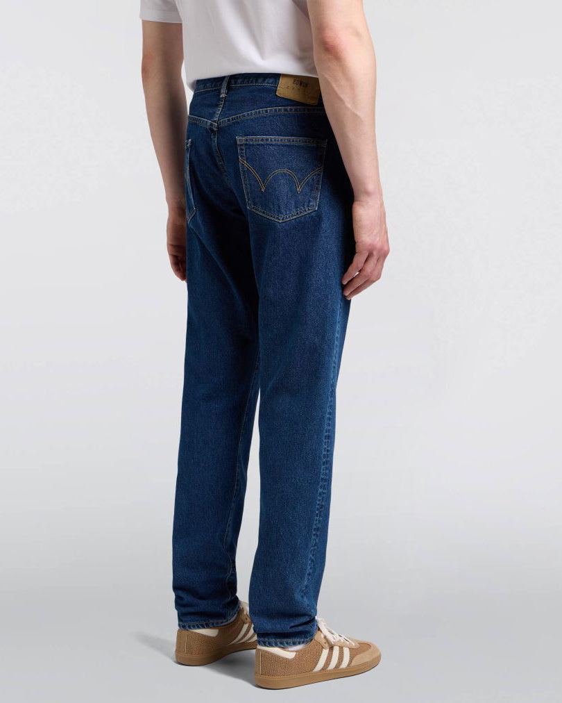 Edwin Made in Japan Regular Tapered Mens Jeans - 12.5oz Kaihara Pure Indigo Openend Denim / Blue Mid Used | Edwin Jeans | JEANSTORE