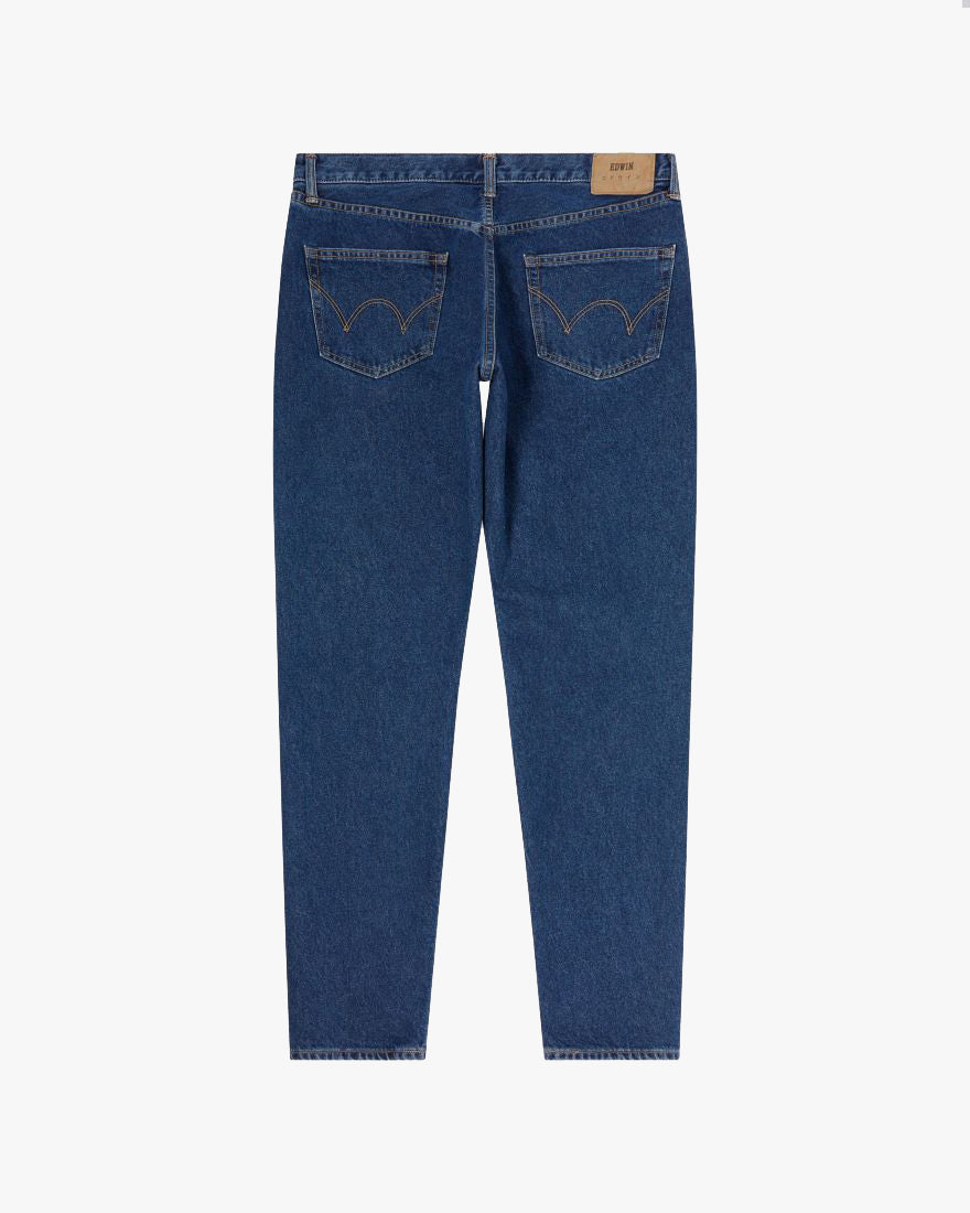 Edwin Made in Japan Regular Tapered Mens Jeans - 12.5oz Kaihara Pure Indigo Openend Denim / Blue Mid Used | Edwin Jeans | JEANSTORE