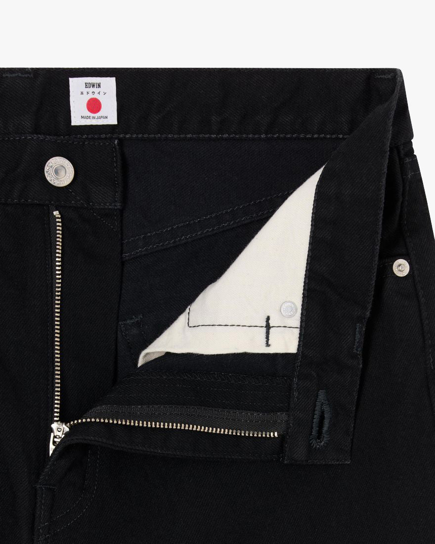 Edwin Made In Japan Regular Straight Mens Jeans - 13oz Kaihara Right Hand Denim / Black Unwashed | Edwin Jeans | JEANSTORE
