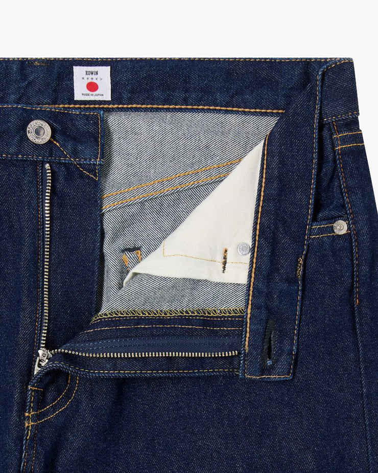 Edwin Made in Japan Regular Straight Mens Jeans - 12.5oz Kaihara Pure Indigo Openend Denim / Blue Rinsed | Edwin Jeans | JEANSTORE