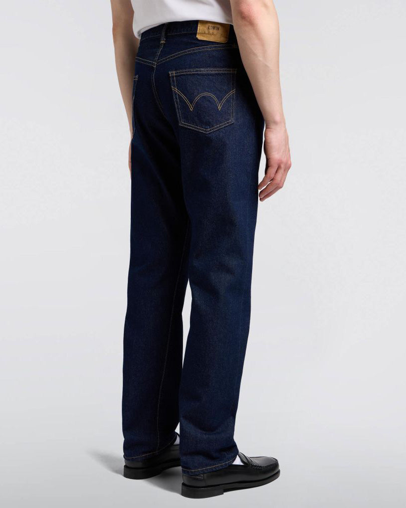 Edwin Made in Japan Regular Straight Mens Jeans - 12.5oz Kaihara Pure Indigo Openend Denim / Blue Rinsed | Edwin Jeans | JEANSTORE
