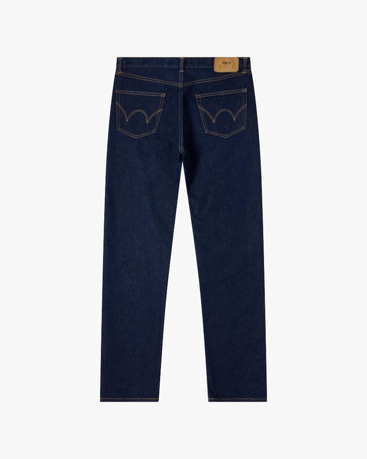 Edwin Made in Japan Regular Straight Mens Jeans - 12.5oz Kaihara Pure Indigo Openend Denim / Blue Rinsed | Edwin Jeans | JEANSTORE