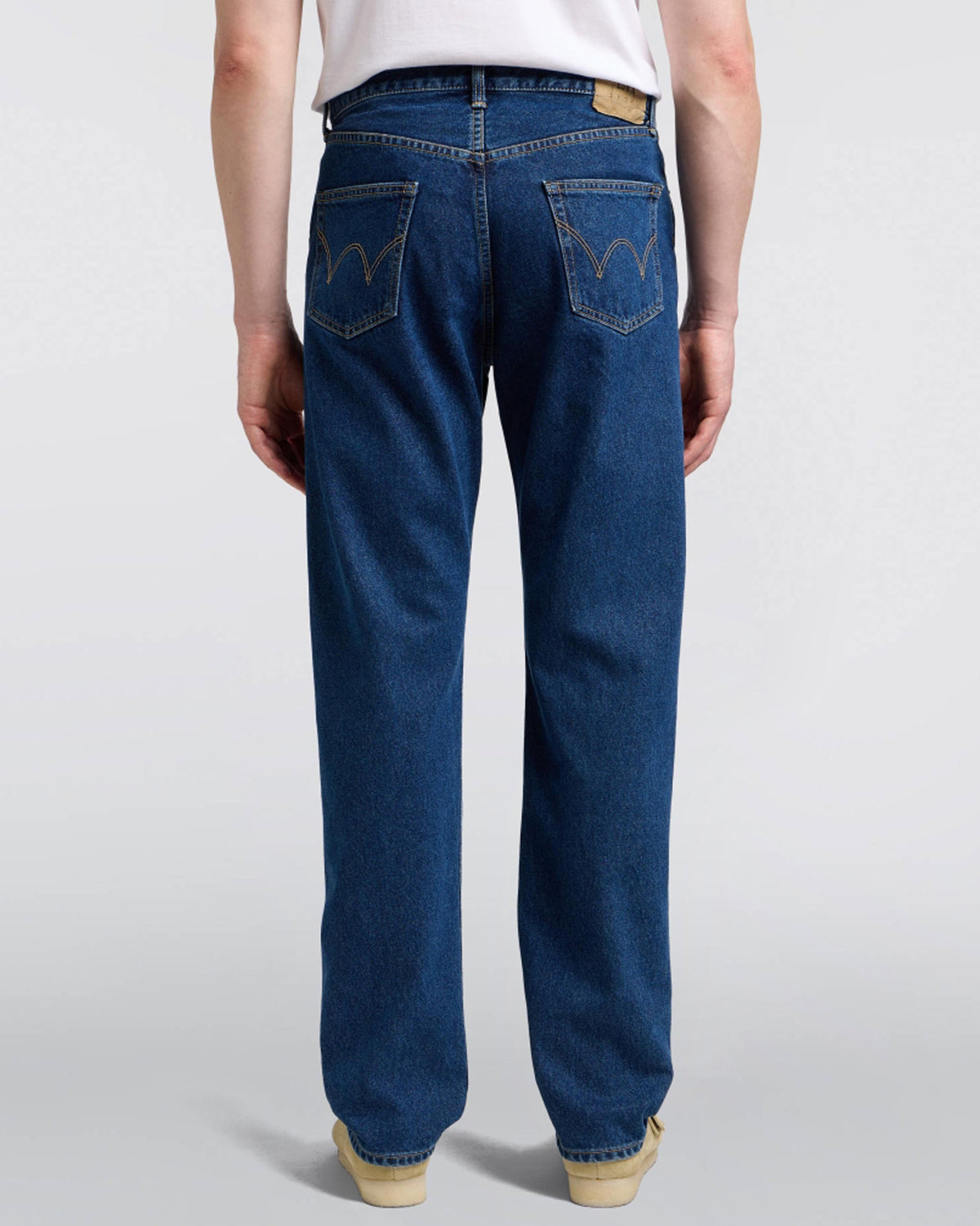 Edwin Made in Japan Regular Straight Mens Jeans - 12.5oz Kaihara Pure Indigo Openend Denim / Blue Mid Used | Edwin Jeans | Jeanstore