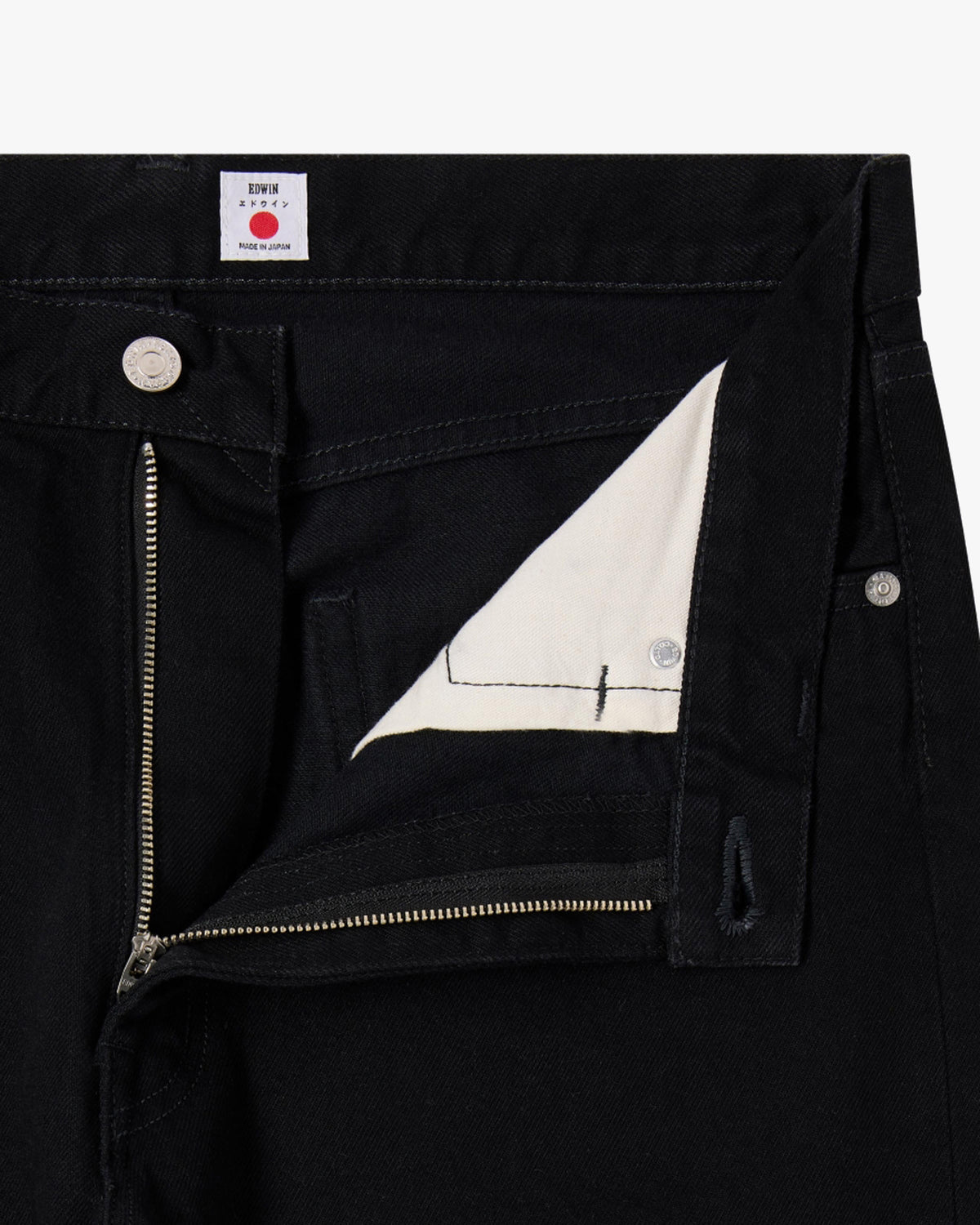 Edwin Made in Japan Loose Fit Mens Jeans - 13oz Kaihara Right Hand Denim / Black Unwashed