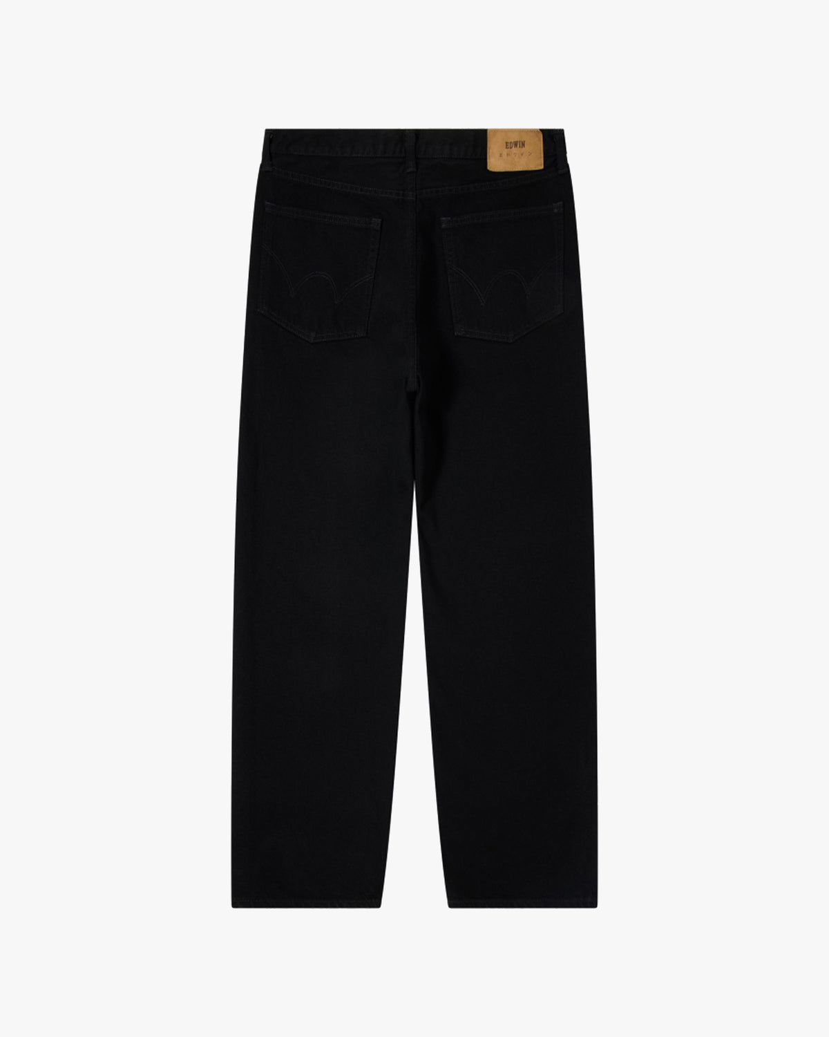 Edwin Made in Japan Loose Fit Mens Jeans - 13oz Kaihara Right Hand Denim / Black Unwashed