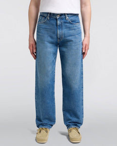 Edwin Made in Japan Loose Fit Mens Jeans - 12.5oz Kaihara Pure Indigo Openend Denim / Blue Mid Light Used