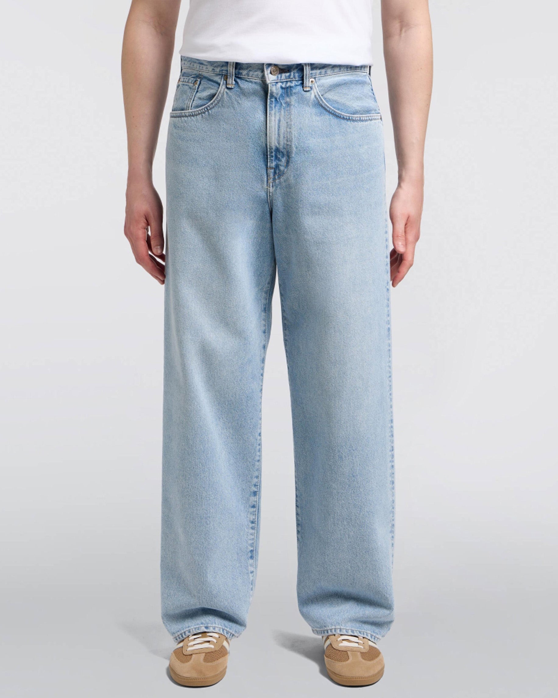 Edwin Made in Japan Wide Pant Loose Mens Jeans - 12.5oz Kaihara Pure Indigo Openend Denim / Blue Light Used | Edwin Jeans | JEANSTORE