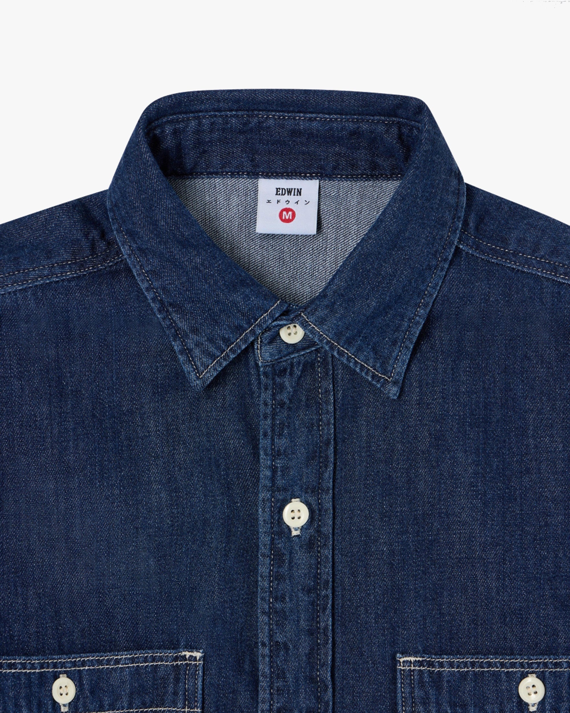 Edwin L/S Work Shirt - 7oz Right Hand Denim / Blue Dark Used