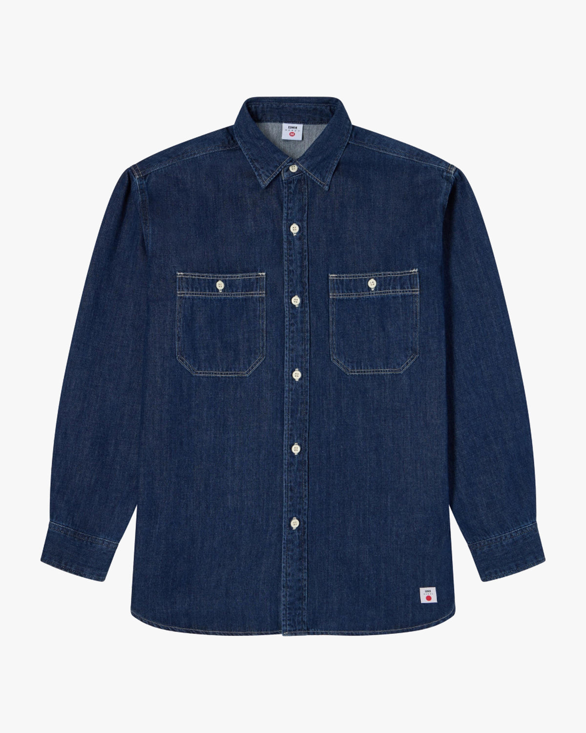 Edwin L/S Work Shirt - 7oz Right Hand Denim / Blue Dark Used | Edwin Shirts | Jeanstore