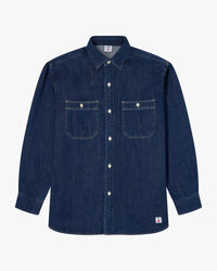 Edwin L/S Work Shirt - 7oz Right Hand Denim / Blue Dark Used | Edwin Shirts | Jeanstore