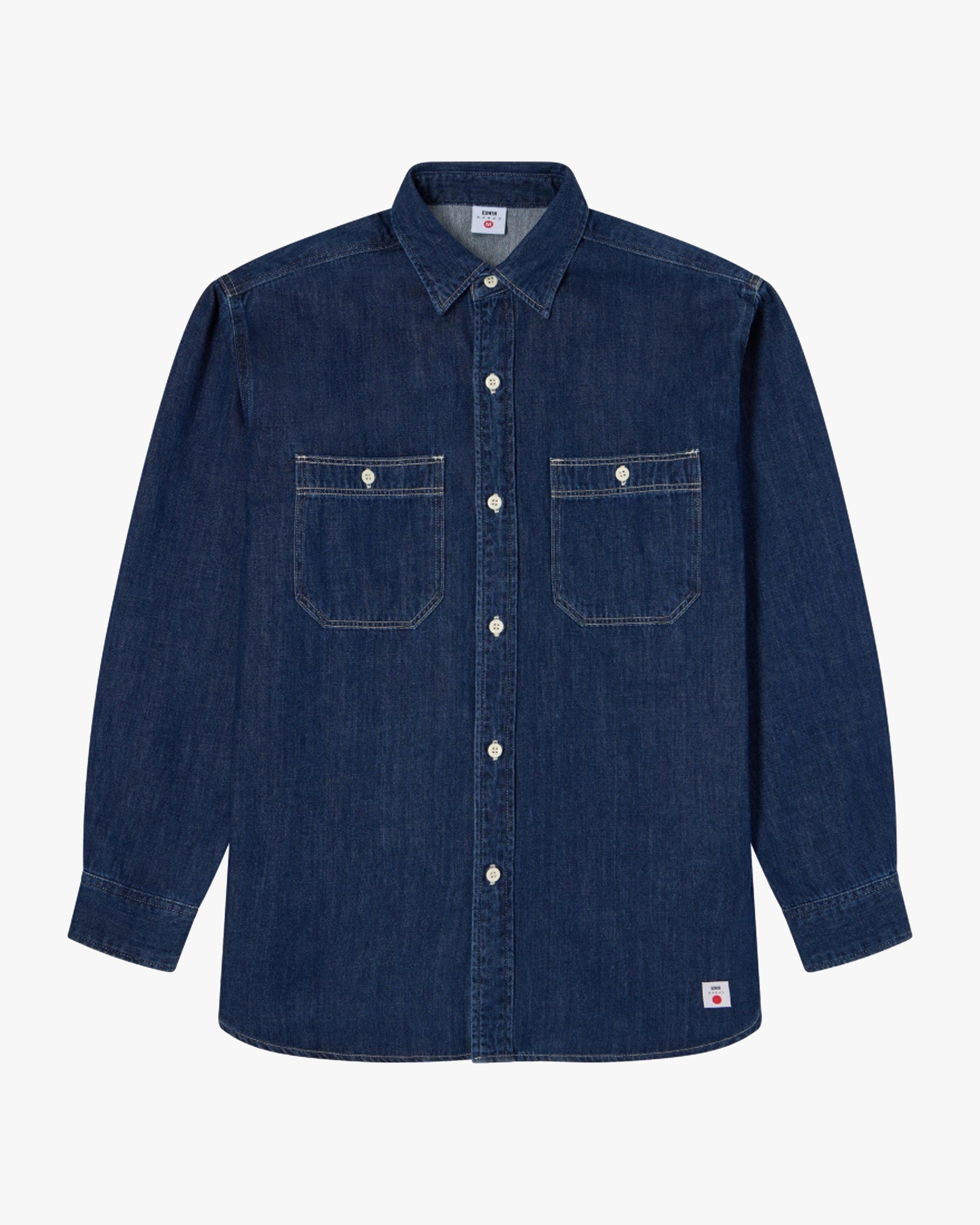 Edwin L/S Work Shirt - 7oz Right Hand Denim / Blue Dark Used