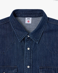 Edwin L/S Western Shirt - 7oz Right Hand Denim / Blue Dark Used | Edwin Shirts | Jeanstore