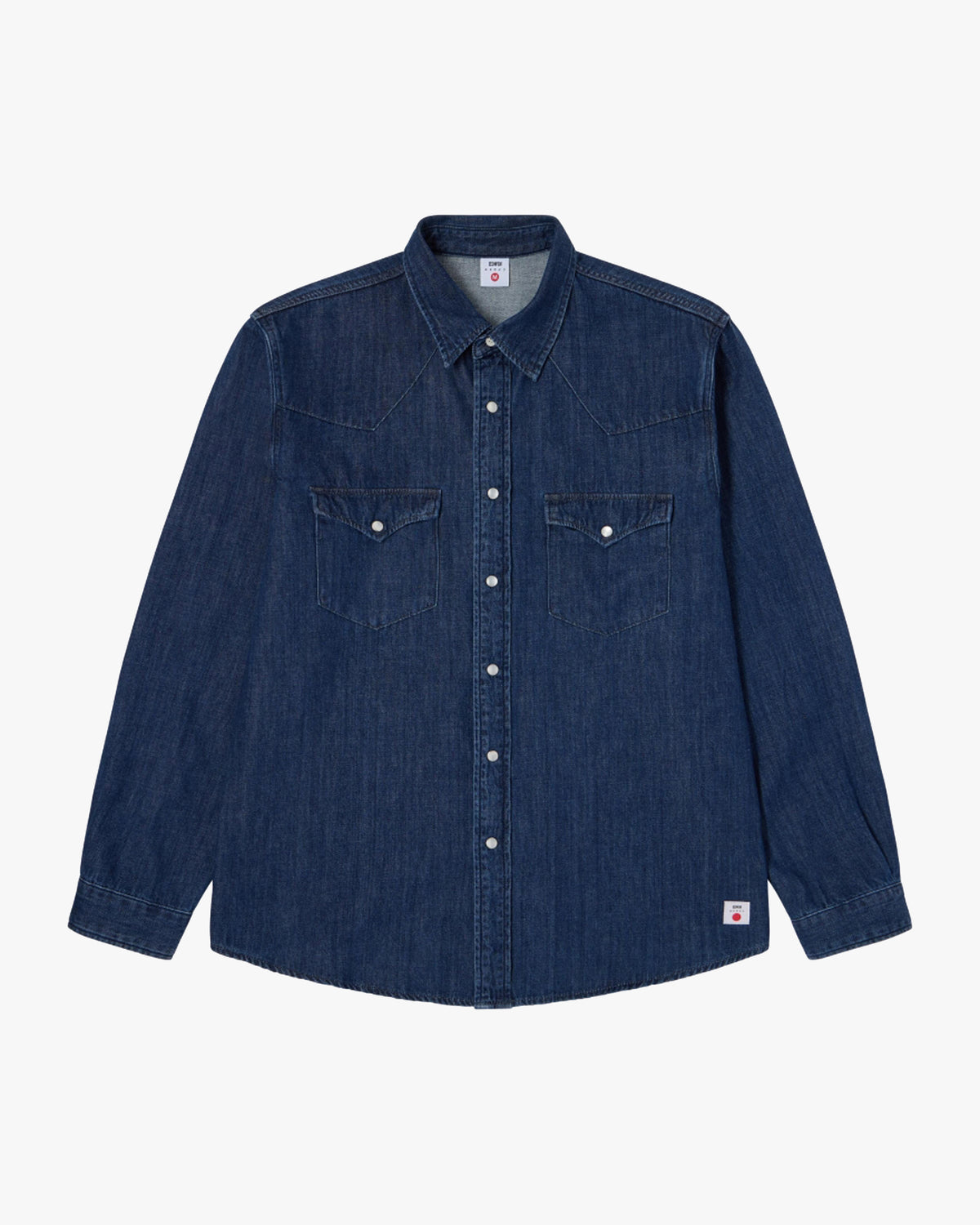 Edwin L/S Western Shirt - 7oz Right Hand Denim / Blue Dark Used | Edwin Shirts | Jeanstore
