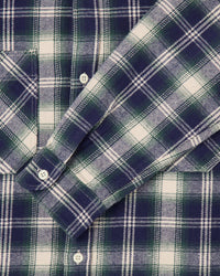 Edwin L/S Work Shirt - Navy / Green | Edwin Shirts | JEANSTORE