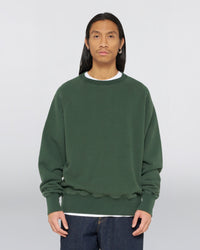 Edwin Made In Japan Raglan Sleeve Crew - Green Ozone
