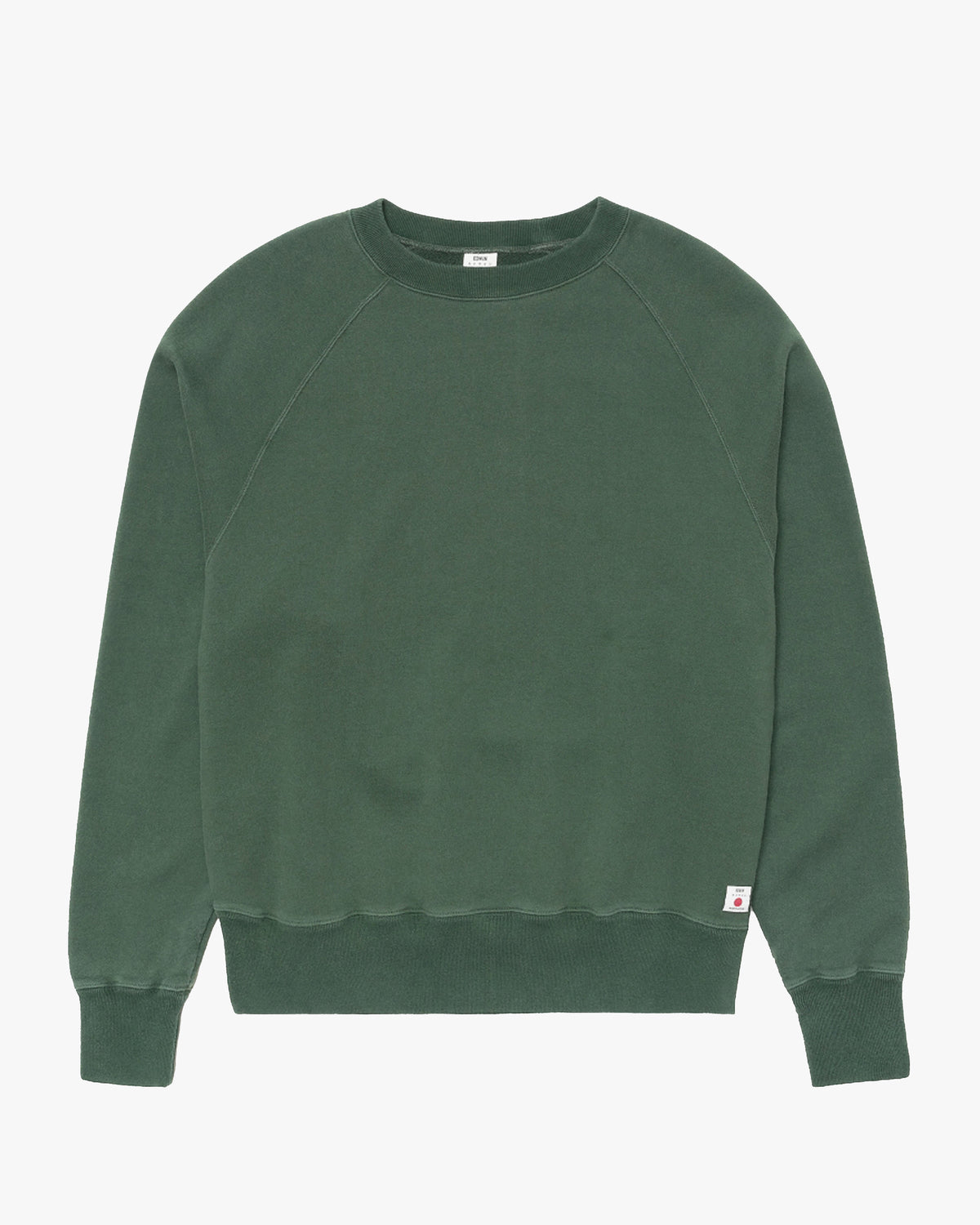 Edwin Made In Japan Raglan Sleeve Crew - Green Ozone