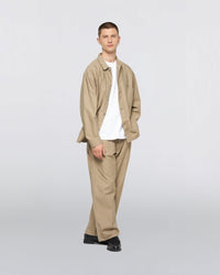 Edwin Military Cloth Back Satin Coverall - Beige Garment Washed