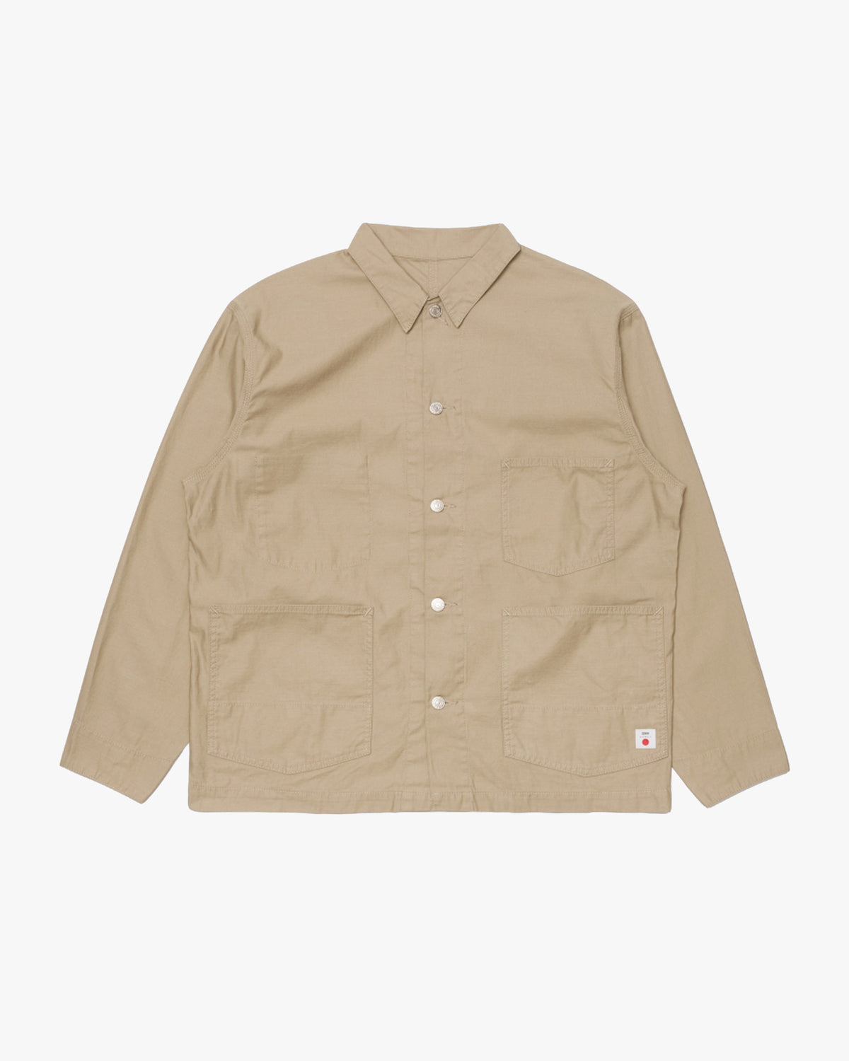 Edwin Military Cloth Back Satin Coverall - Beige Garment Washed