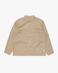 Edwin Military Cloth Back Satin Coverall - Beige Garment Washed