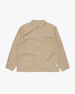 Edwin Military Cloth Back Satin Coverall - Beige Garment Washed