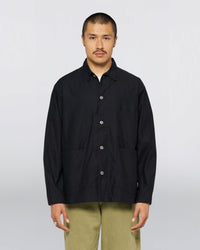 Edwin Military Cloth Back Satin Coverall - Black Garment Washed