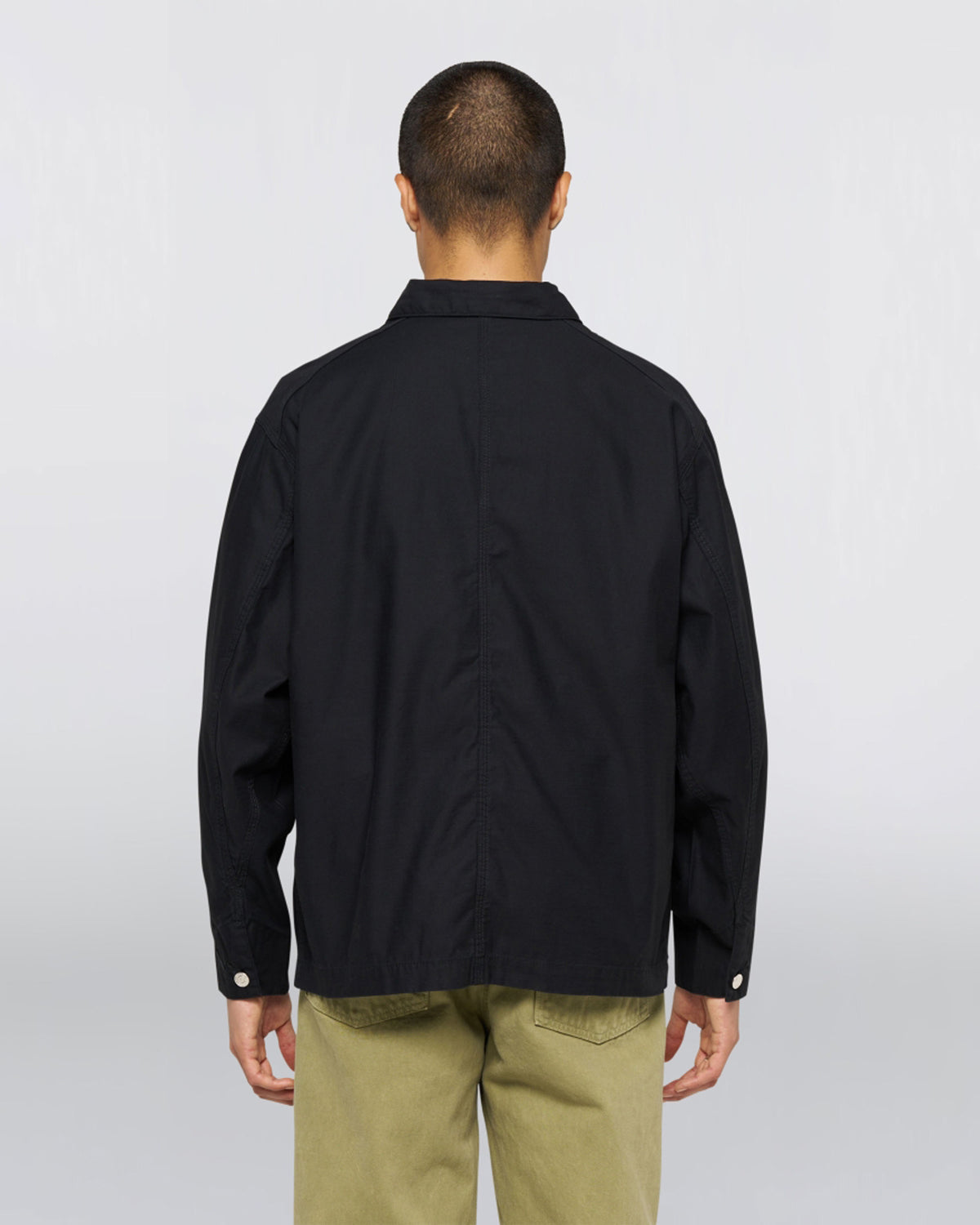 Edwin Military Cloth Back Satin Coverall - Black Garment Washed