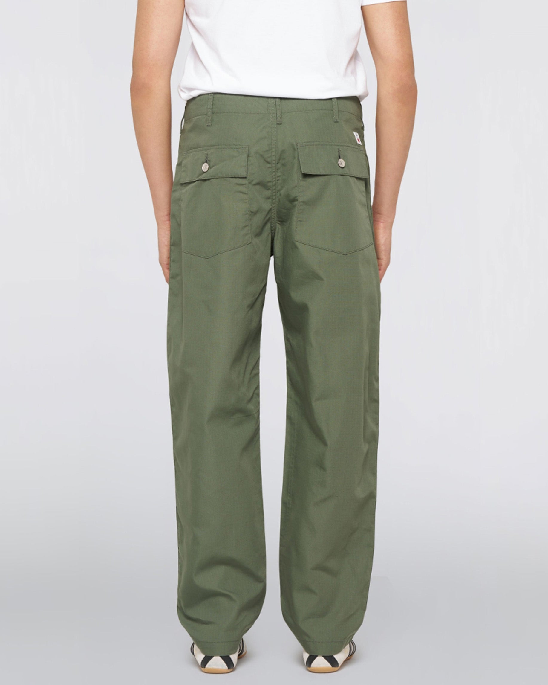 Edwin Baker Pant - Olive Garment Washed Ripstop
