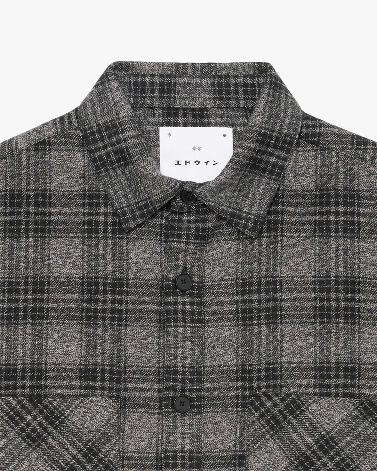 Edwin Ace Shirt - Black / Grey Garment Washed | Edwin Shirts | Jeanstore