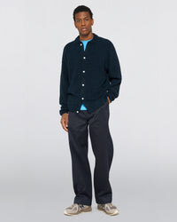 Edwin Gemini Cardigan - Navy Garment Washed