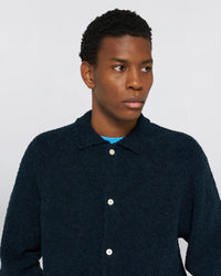 Edwin Gemini Cardigan - Navy Garment Washed