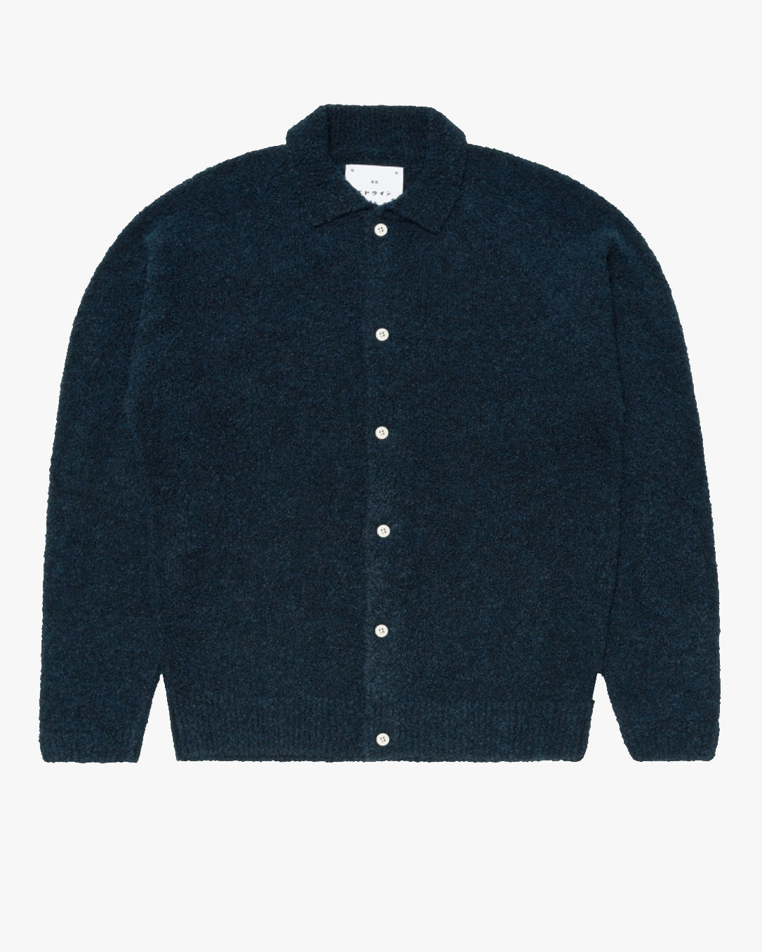 Edwin Gemini Cardigan - Navy Garment Washed