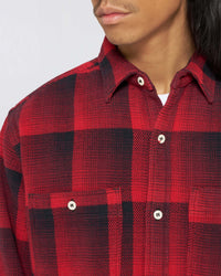 Edwin L/S Work Shirt - Red Garment Washed | Edwin Shirts | Jeanstore