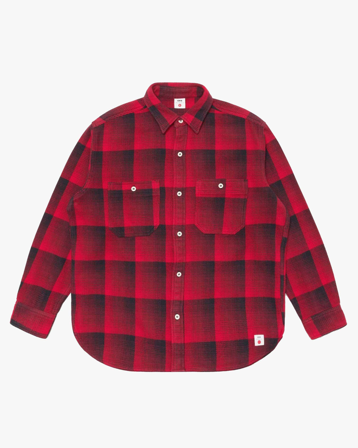 Edwin L/S Work Shirt - Red Garment Washed | Edwin Shirts | Jeanstore