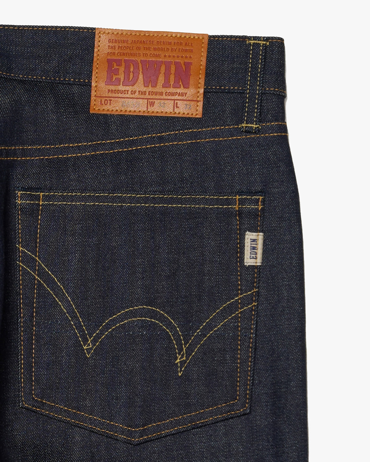 Edwin Made in Japan Nashville Loose Mens Jeans - 14oz Red Listed Selvage Denim / Blue Unwashed