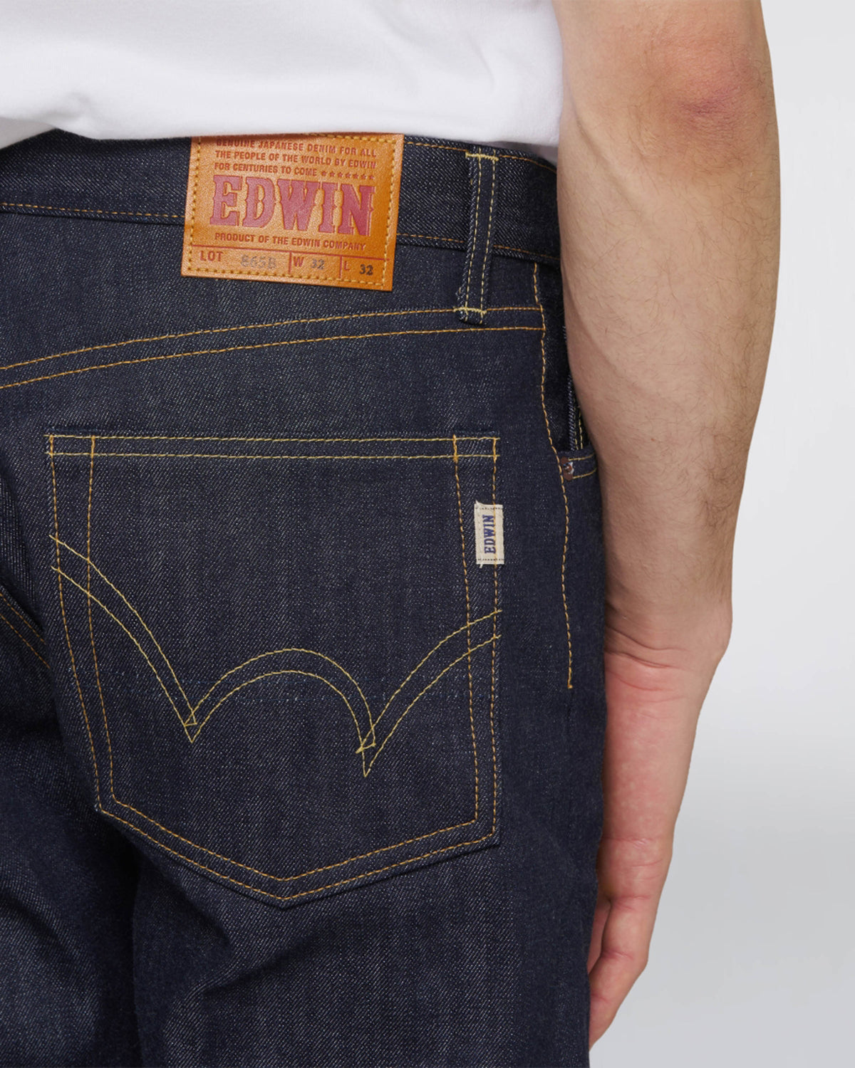 Edwin Made in Japan Nashville Loose Mens Jeans - 14oz Red Listed Selvage Denim / Blue Unwashed