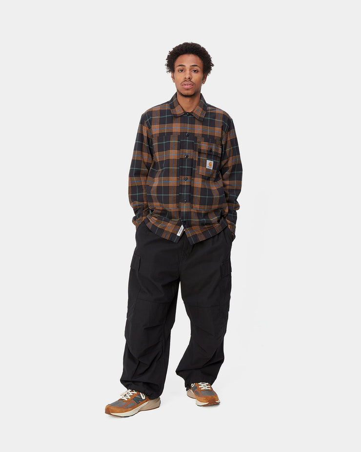 Carhartt WIP Jet Extra Loose Fit Cargo Pants - Black Rinsed