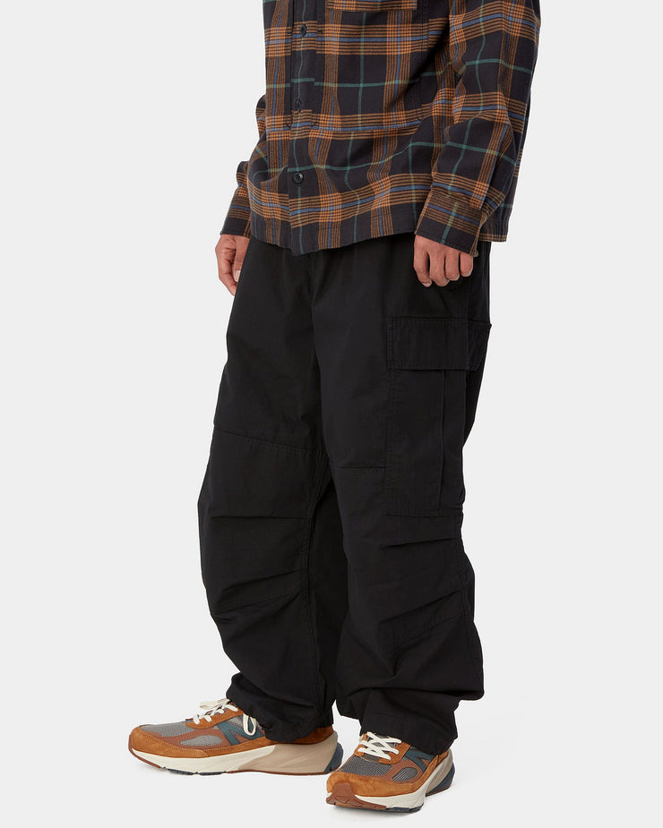 Carhartt WIP Jet Extra Loose Fit Cargo Pants - Black Rinsed