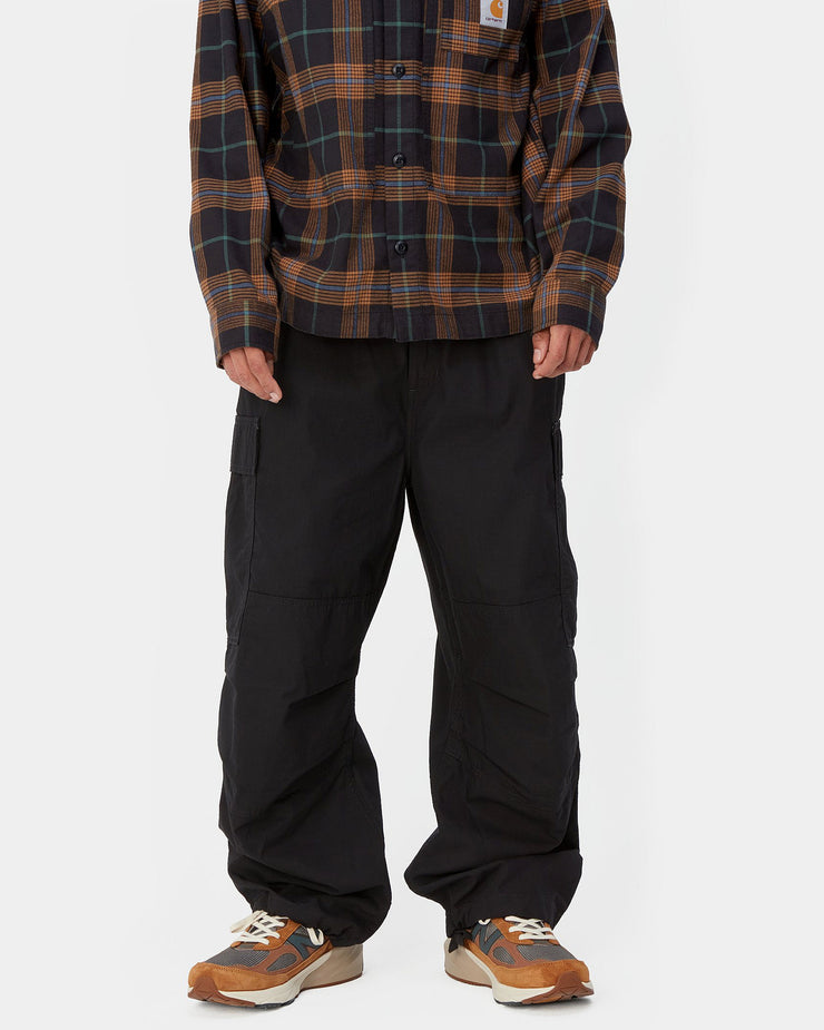 Carhartt WIP Jet Extra Loose Fit Cargo Pants - Black Rinsed