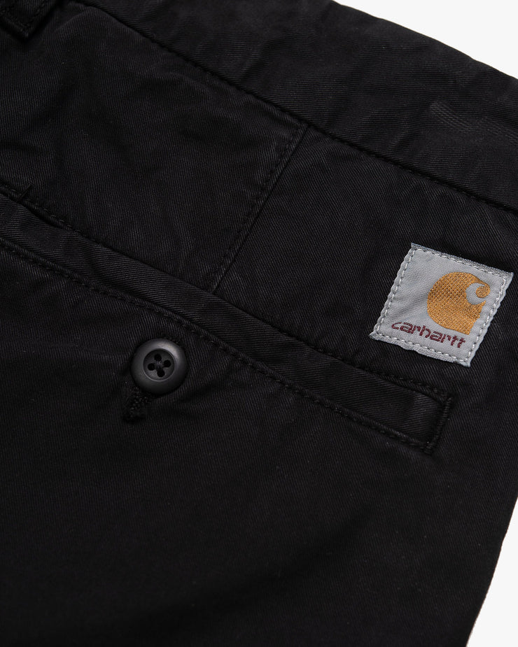 Carhartt WIP John Shorts - Black Garment Dyed